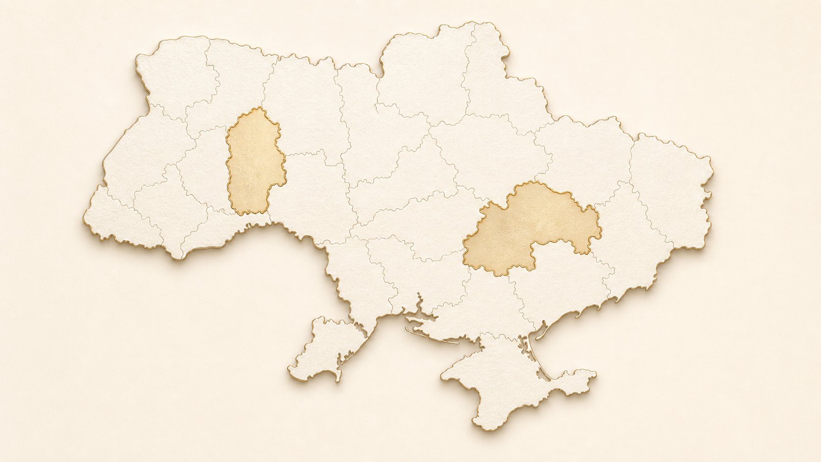 Карта України з виділеними Хмельницькою та Дніпропетровською областями
